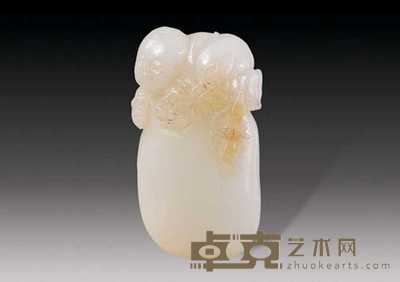 白玉雕童子 高6cm